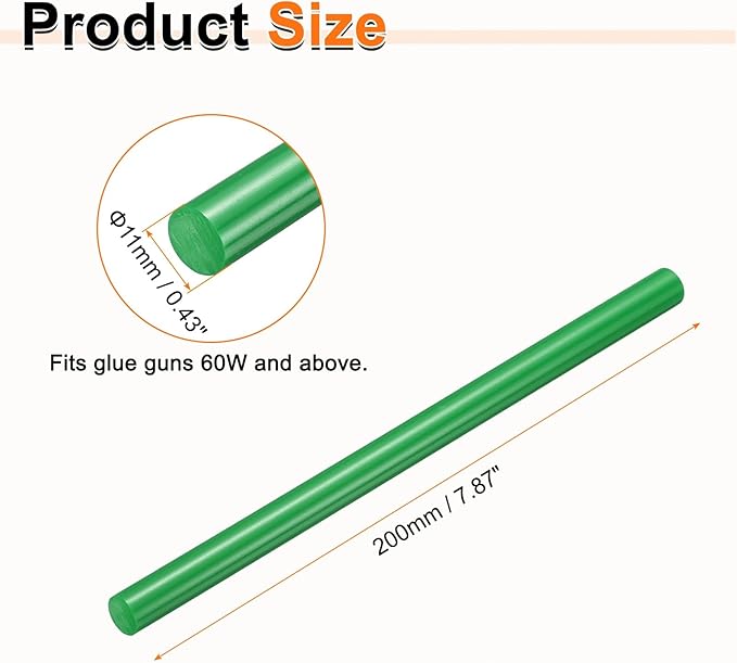 HARFINGTON 10pcs Hot Glue Sticks 0.43" Dia x 7.87" Long EVA Mini Hot Melt - Image 2