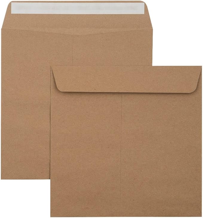 LUXPaper Square Invitation Envelopes | Peel & Press | 8" x 8" | Grocery Bag - Image 6