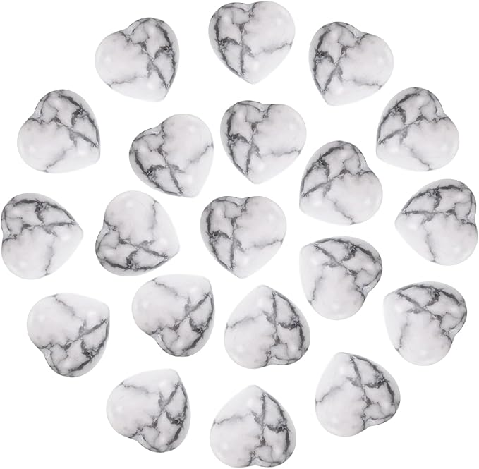 PATIKIL 20 Pcs Natural Heart Shaped Crystal Stone, 0.6 Inch Mini Polished Love by PATIKIL