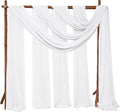8 Panels Wedding Arch Draping Fabric 28" x 20Ft Wedding Arch Drapes Chiffon by SATULGAU