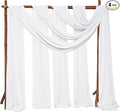 4 Panels Wedding Arch Draping Fabric 28" x 20Ft Wedding Arch Drapes Chiffon by SATULGAU