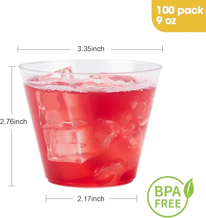 Goodluck 100PCS 9oz Clear Plastic Cups - Image 4