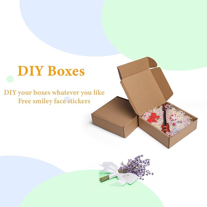MEBRUDY 6x6x2 Inches Shipping Boxes Pack of 50, Small Corrugated Cardboard Box - Image 7