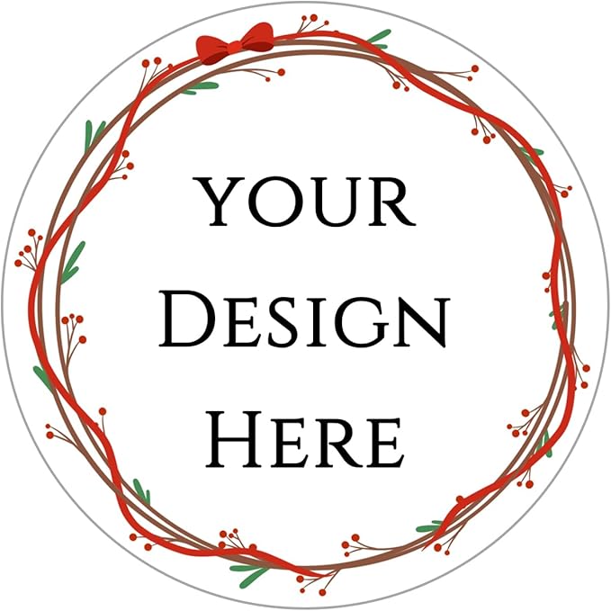 100-1000pcs Custom Stickers Merry Christmas Stickers Personalized Labels by Unknown