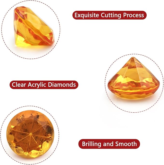 100 PCS Acrylic Diamond Gems, Arts & Crafts, Birthday Decorations - Image 3