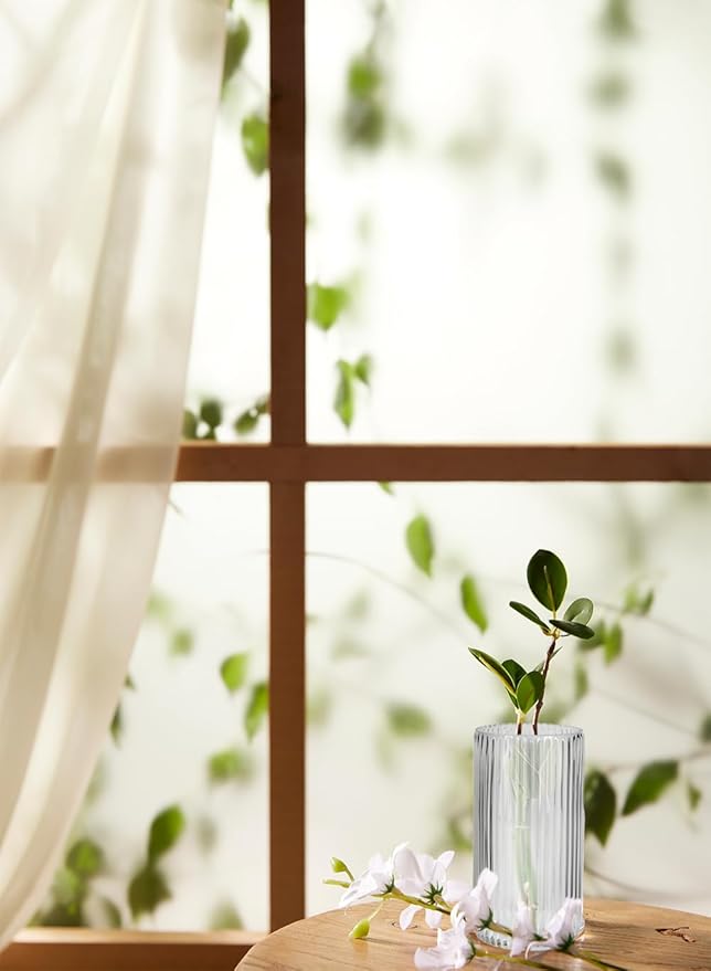 Serene Spaces Living Clear Pleated Glass Votive Holder, Decorative Centerpiece - Image 2