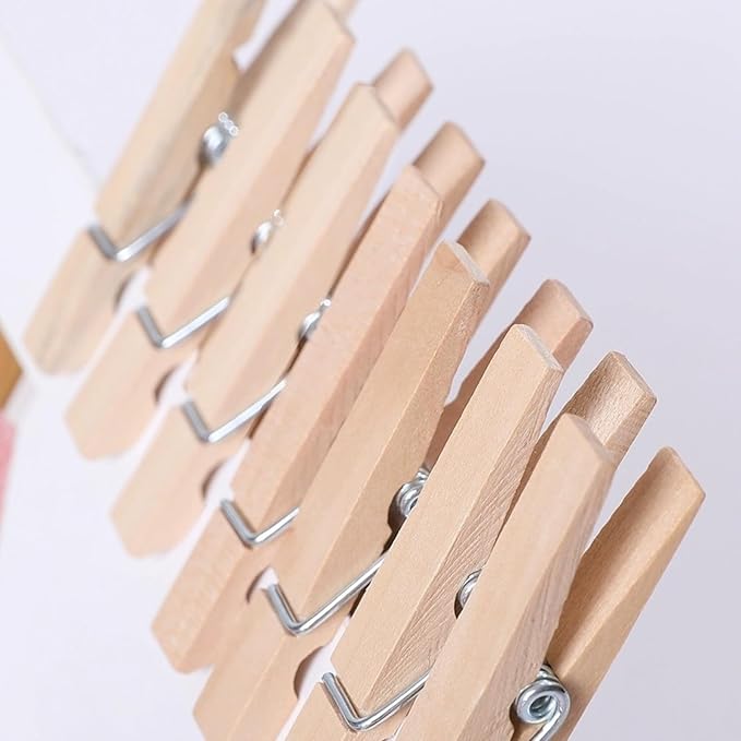 Wood Clothes Pin, Natural Birchwood Clothespins, Strong Grip, Heavy Duty - Image 9