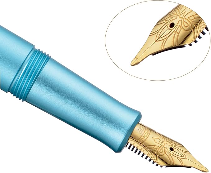 HONG DIAN M2 Black Forest Mini Fountain Pen, Long Blade Nib & Sleek Shape - Image 2