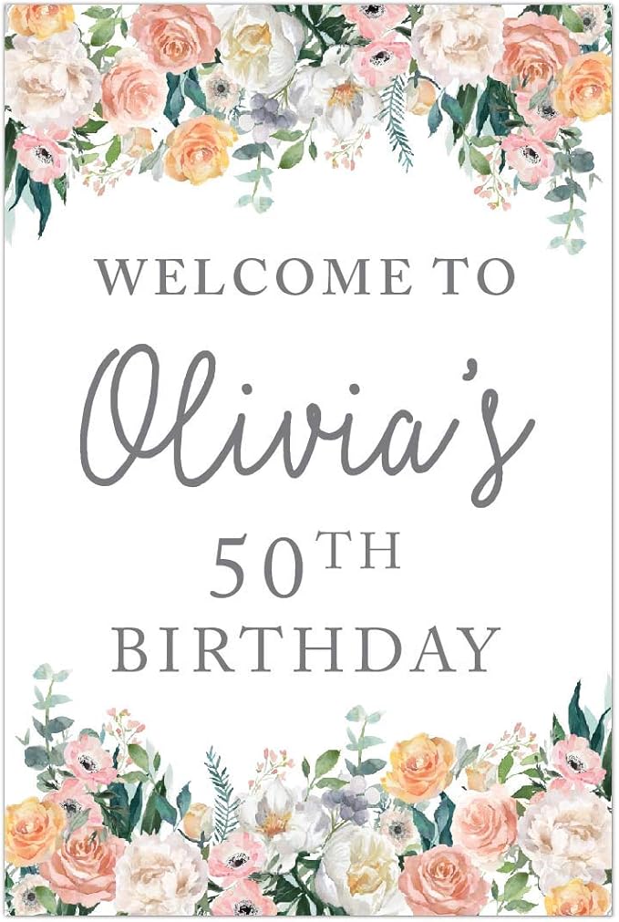 Andaz Press Personalized Extra Large Birthday Easel Board Party Sign, 12x18-inch by AndazPress
