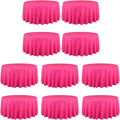 LTC LINENS 10 Pack 120 Inch Round Tablecloth Fuchsia by LTCLINENS