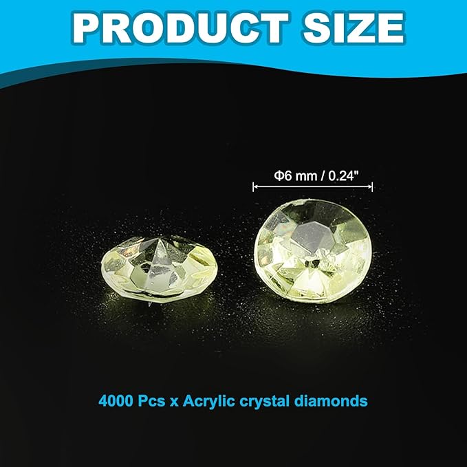 PATIKIL 4000 Pcs Wedding Table Scatter Confetti Crystals 6mm Acrylic Diamonds - Image 2