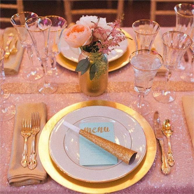 Pink Table Runner 10 Packs 12x72 Inches Sequin Glitter Table Runners - Image 8