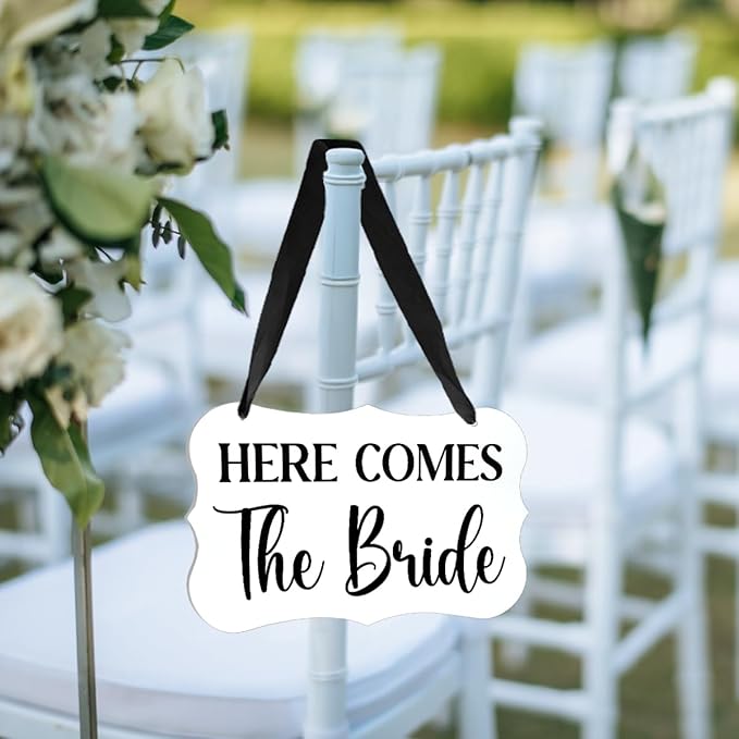 Acrylic Wedding Sign, Ring Bearer Sign, Here Comes The Bride Sign, - Image 5