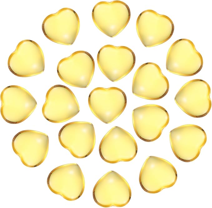 PATIKIL 20 Pcs Natural Heart Shaped Crystal Stone, 0.6 Inch Mini Polished Love by PATIKIL