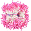 HAHIYO 700Pcs 3mm Dark Pink Pearl Double Head Flower Stamen Pistil by HAHIYO