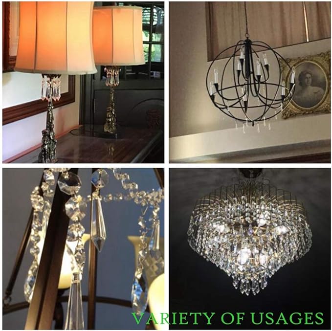 H&D HYALINE & DORA 20PCS 55mm Clear Chandelier Icicle Crystal Prisms Lamp - Image 7