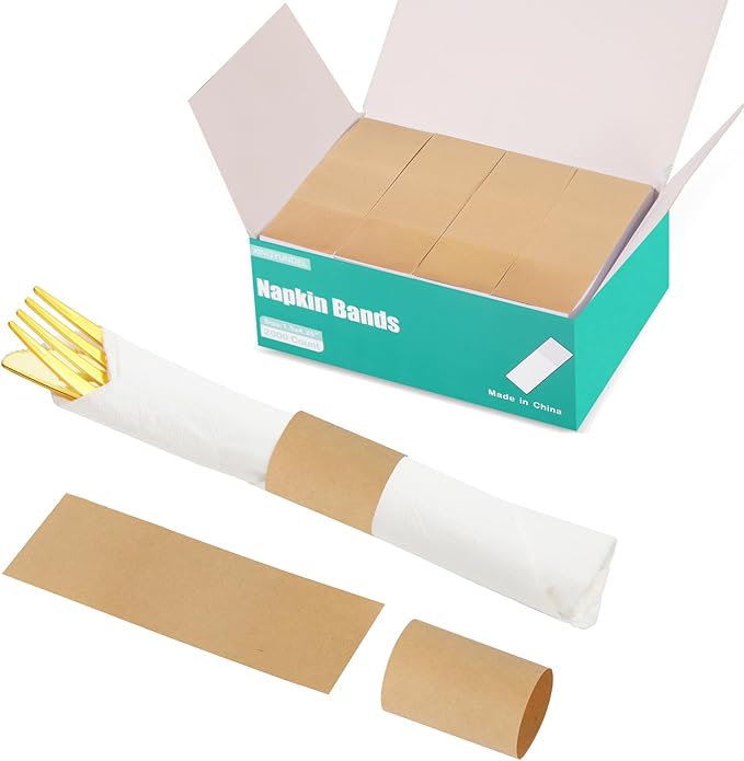 Paper Napkin Bands, Napkin Rings Self Adhesive by Unknown