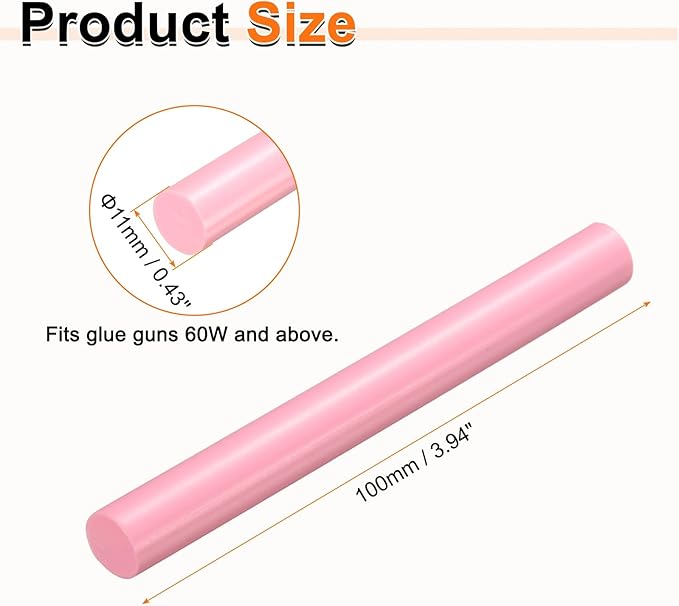 HARFINGTON 10pcs Hot Glue Sticks 0.43" Dia x 3.94" Long EVA Mini Hot Melt - Image 2