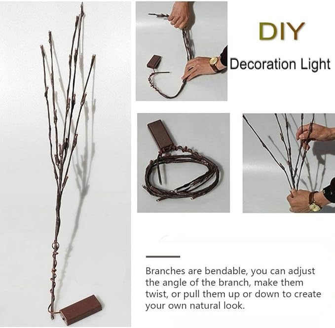DK177 6 Pack Led Branch Light Battery Operated Lighted Branch Vase Filler - Image 4