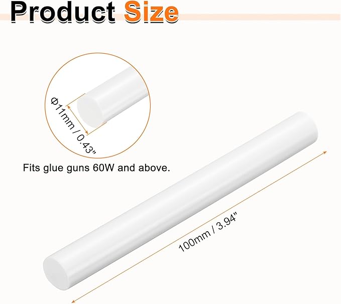 HARFINGTON 10pcs Hot Glue Sticks 0.43" Dia x 3.94" Long EVA Mini Hot Melt - Image 2