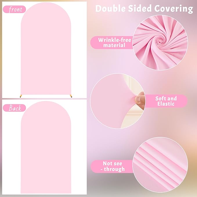 6FT Pink Arch Backdrop Cover - Image 4