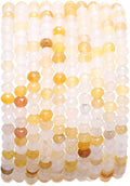 Faceted Natural Yellow Jade Stone Rondelle 3x4mm Loose Semi Gemstone Beads by Beadia
