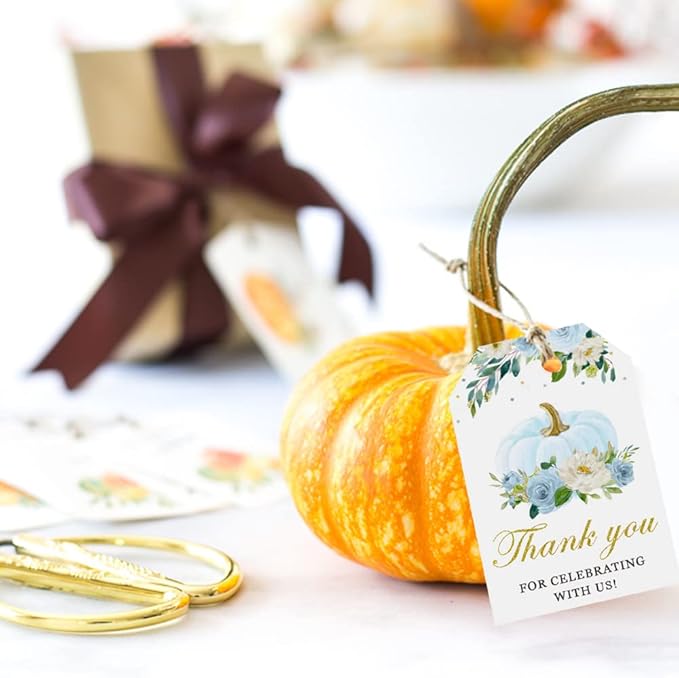 50 Pcs Pumpkin Gift Tags, Fall Theme Gift Tags - Image 3