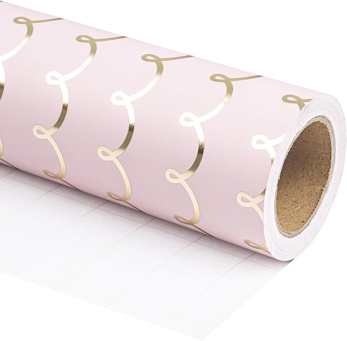 WRAPAHOLIC Pink Wrapping Paper Roll by WRAPAHOLIC
