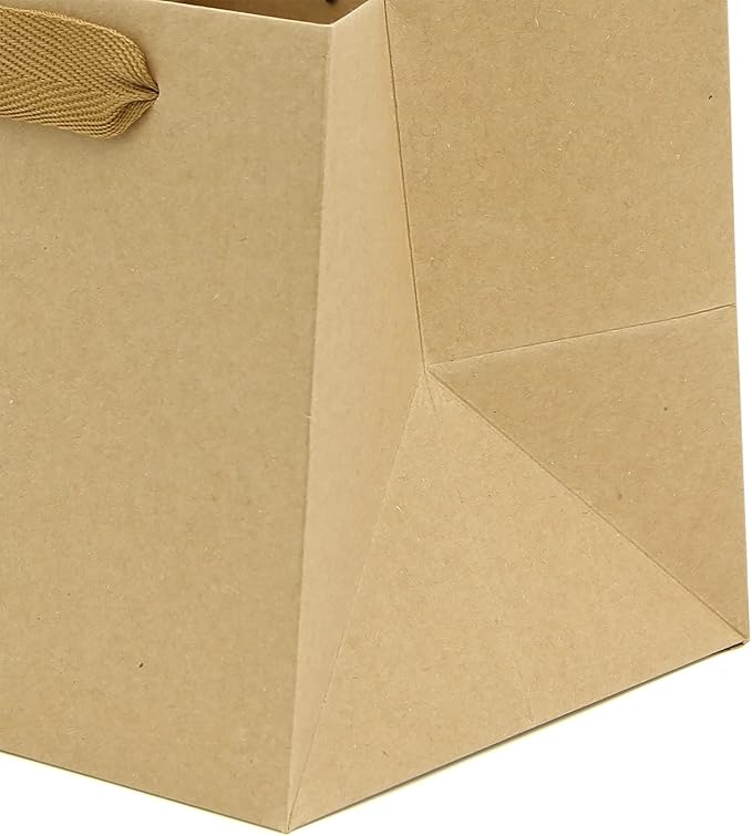 Kraft Paper Gift Bag Small Square Bottom Kraft Paper Bags - Image 9