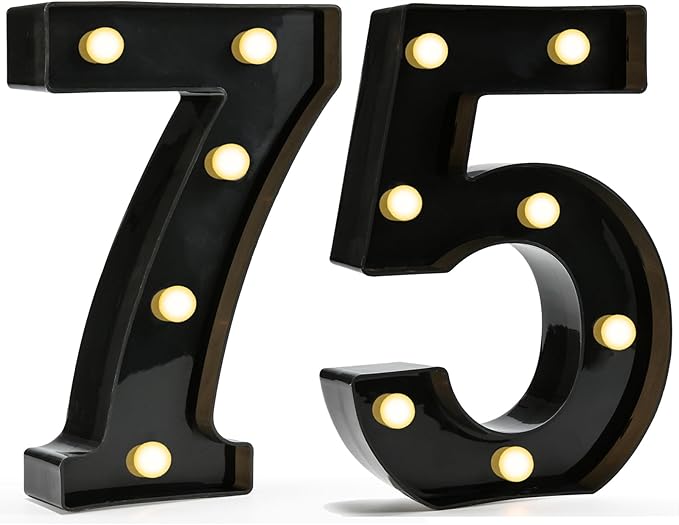 Pooqla Decorative Led Light Up Number Letters by Pooqla