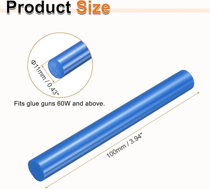 HARFINGTON 10pcs Hot Glue Sticks 0.43" Dia x 3.94" Long EVA Mini Hot Melt - Image 2