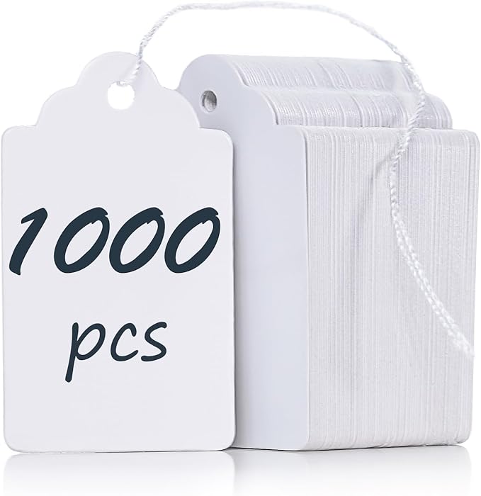 Uniclife 1000 Pcs Price Tags 1.8 Inch Writable Price Labels White Price Display by UnicLife