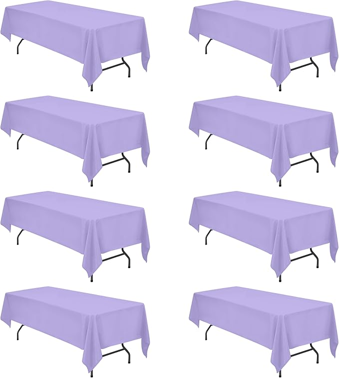 BRILLMAX 8 Pack Lavender Tablecloths by BRILLMAX