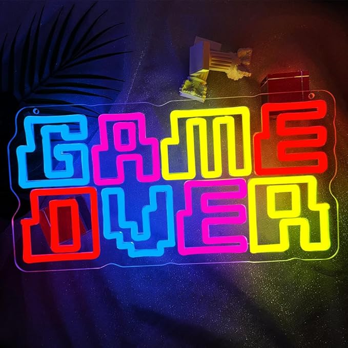 Game Room Neon Sign, Game Over Dimmable LED Light Signs - Image 2