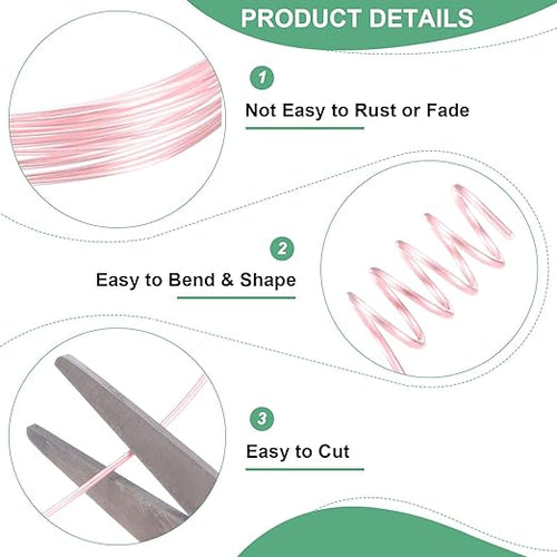 1 mm/18 Gauge Copper Wire for Jewelry Making, 5.2FT Copper Beading Craft Wire - Image 2