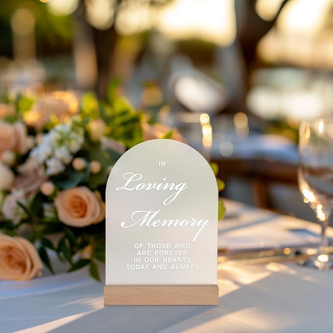 In Loving Memory Wedding Sign for Memory Table, Acrylic Wedding Signs - Image 8