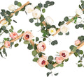 Floweroyal 2 Pack Artificial Flower Garlands 11.2FT Eucalyptus Garlands by FloweroyalCrafts