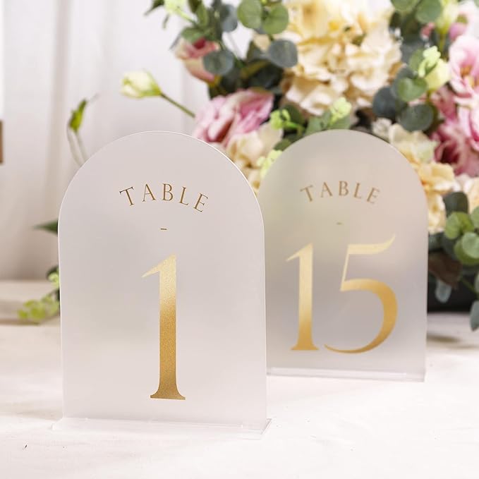 UNIQOOO Frosted Arch Wedding Table Numbers - Image 2