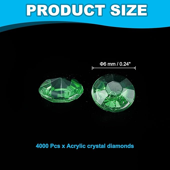PATIKIL 4000 Pcs Wedding Table Scatter Confetti Crystals 6mm Acrylic Diamonds - Image 2