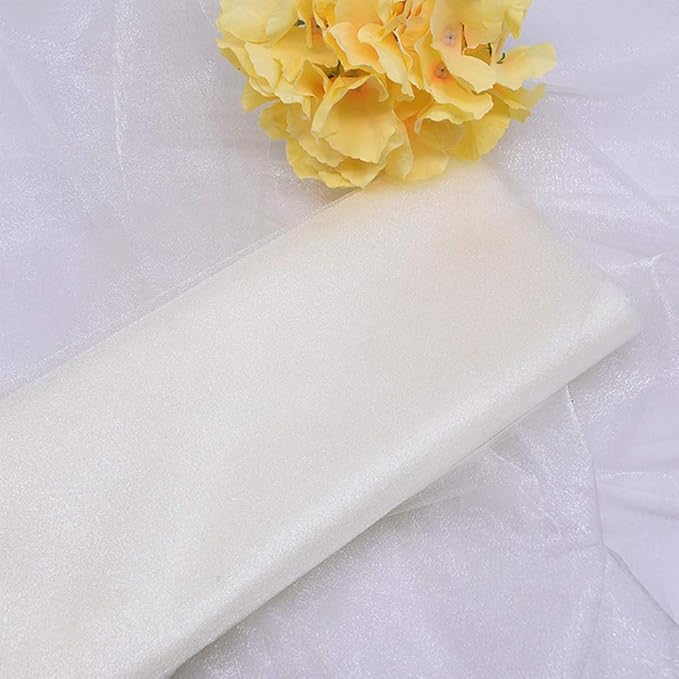 Crystal Organza Tulle Sheer Fabric Backdrop Curtains - Image 2