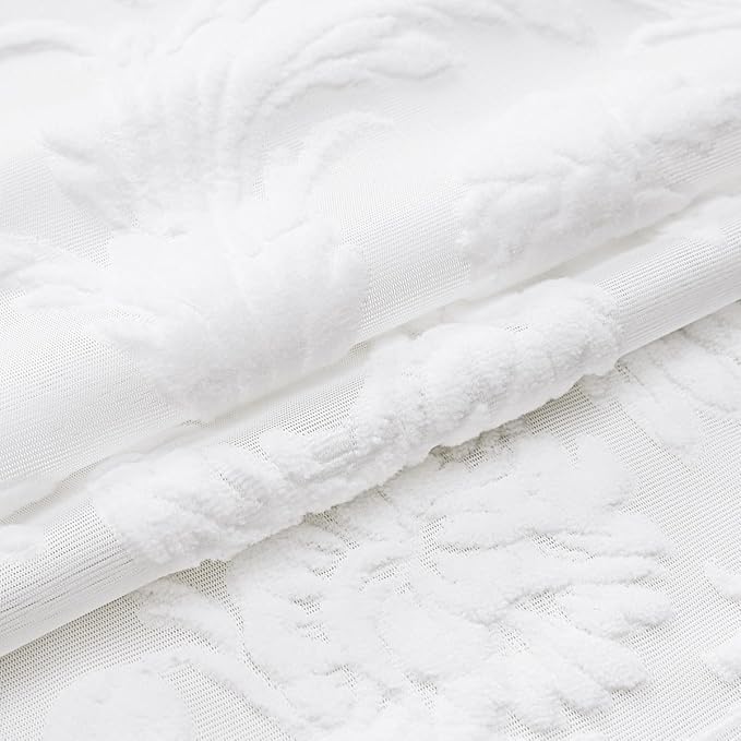 Curtains Sheer White Curtain Panels Boho Farmhouse Drapes - Image 8