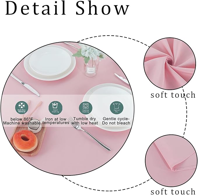 Fitable Rectangle Tablecloth Stain and Wrinkle Resistant Washable Polyester - Image 5