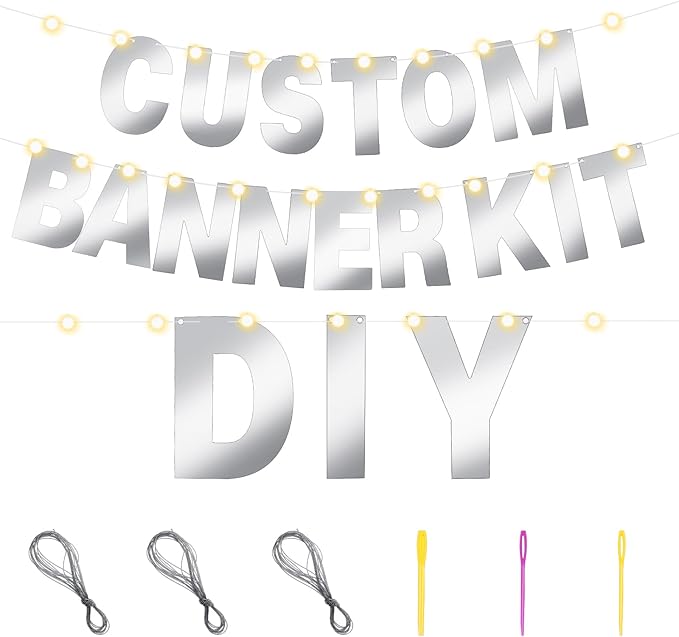 TaoBary 112 Pcs DIY Letter Kit Glitter Customizable Banner Letters Include 107 - Image 2