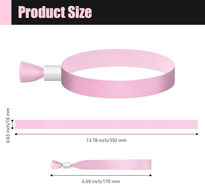 Green-Power America 100 Pcs Cloth Event Wristbands, Event Wristbands, Colored - Image 2