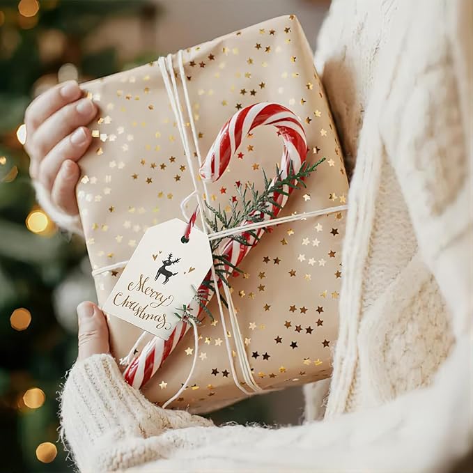 100 Pack Fashion Christmas Gift Tags， Xmas Fashion Gift Tags - Image 5