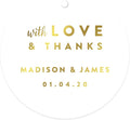 Andaz Press Personalized Round Circle Wedding Gift Tags, Metallic Gold Ink by AndazPress