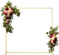 Wedding Arch Backdrop Stand 6.6x6.6 FT Gold Square Balloon Arch Frame by CHUNQIANGCAIDESIGN