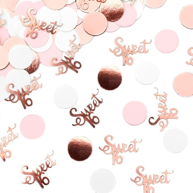 Sweet 16 Birthday Decorations for Girl Happy 16th Birthday Confetti Wedding - Image 3