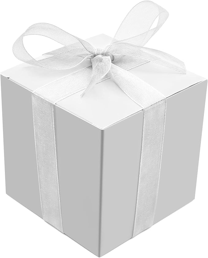 25 Pcs White Paper Gift Boxes, Small Candy Boxes Bulk, Goodie Treat Boxes - Image 6