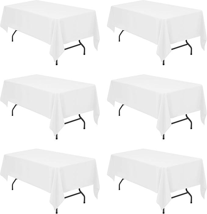 BRILLMAX 6 Pack White Tablecloths by BRILLMAX